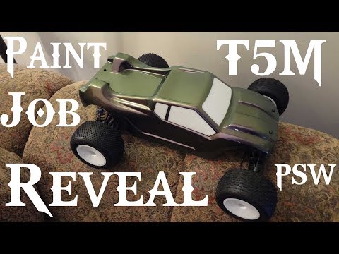 RC Pro-Line Enforcer T5M Body Tamiya Color PS-46 Purple Green Iridescent Paint Reveal! (HD)