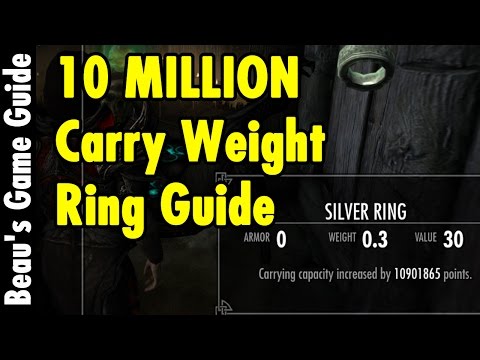 10 MILLION Carry Weight Ring - Skyrim Special Edition - xBeau Gaming