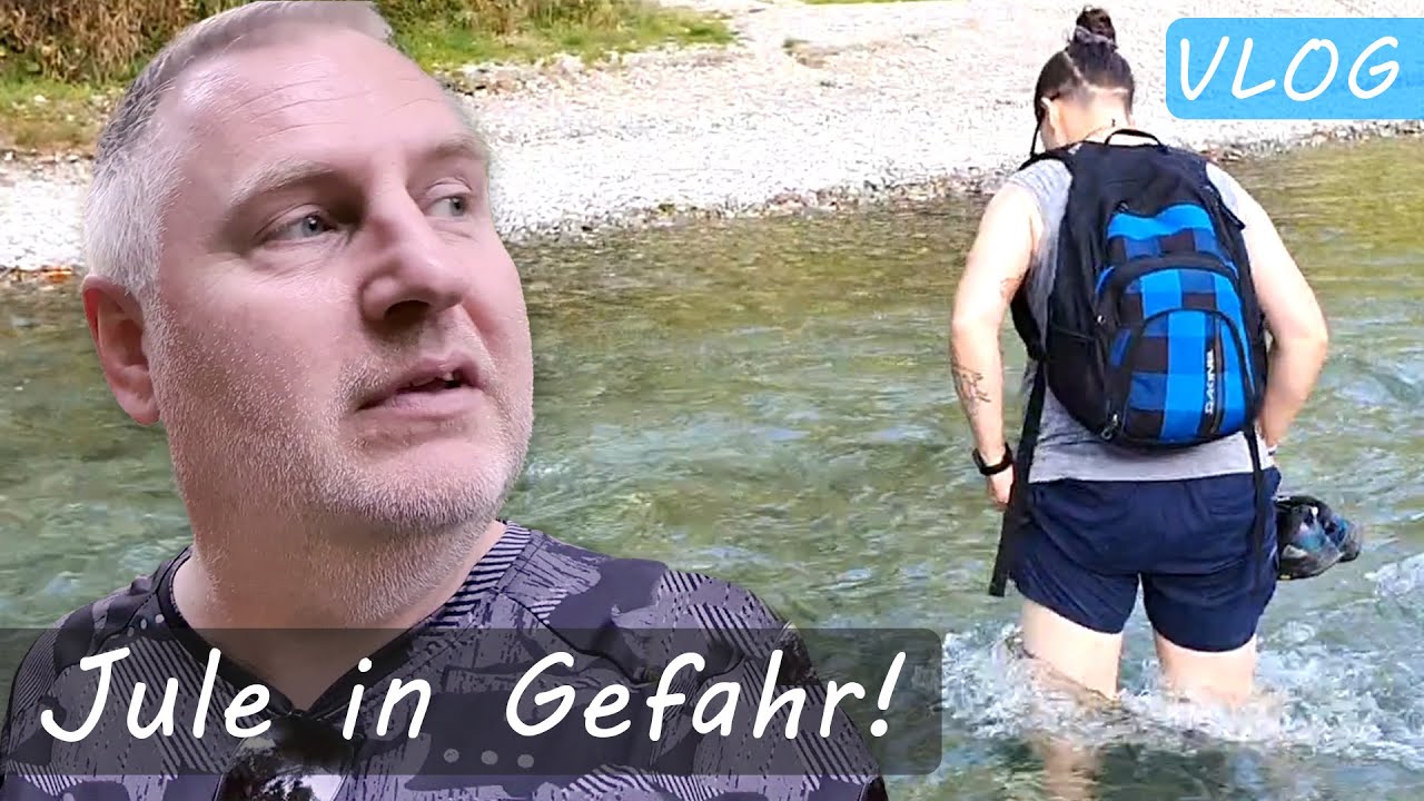 Jule in Gefahr! Flussüberquerung Loisach bei Grainau | Vlog Urlaub in Bayern thumbnail