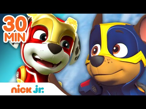 PAW Patrol Mighty Pups Teamwork Rescues! | 30 Minute Compilation | Nick Jr.