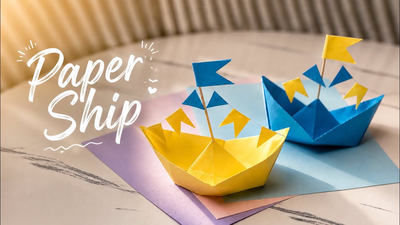 How to Make a Paper Ship ⛵ | Easy Origami Paper Boat Tutorial