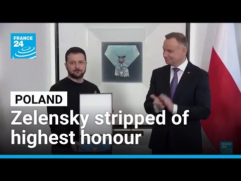 Poland strips Zelensky of top state honour over WWII dispute