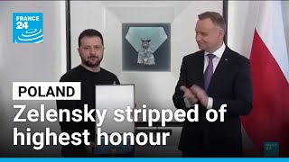 Poland strips Zelensky of top state honour over WWII dispute • FRANCE 24 English