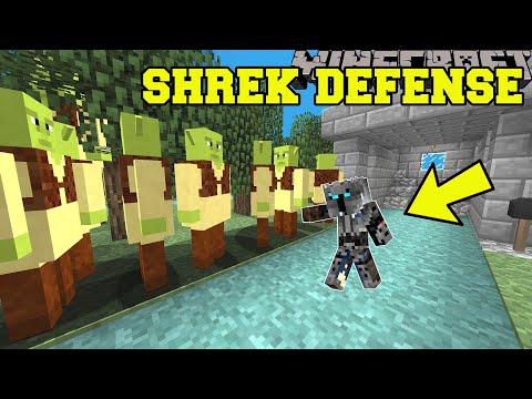 Minecraft: SHREK DEFENSE! (TOWER DEFENSE WITH SHREK!) Modded Mini-Game