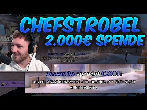 💎 CHEFSTROBEL bekommt 2.000 Euro Donation 😳