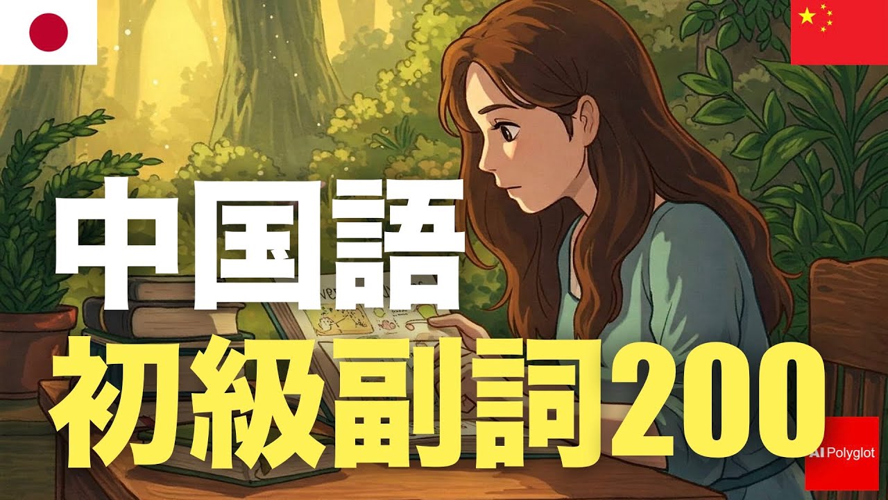 中国語初級副詞200 | 聞き流し | ピンイン付き | 第二外国語 | 音声学習 | リスニング練習