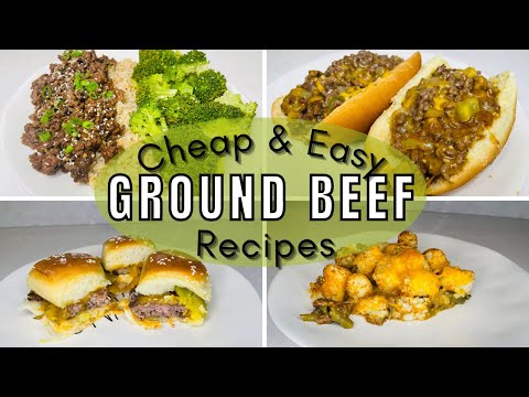 Easy Ground Beef Recipes | Quick & Easy Dinner Ideas | Budget Cooking | Cooking Inspo | Simple Meals