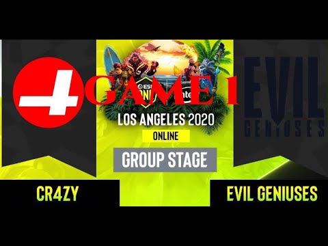 | DOTA 2 | Evil Geniuses vs  CR4ZY | GAME 1 | |BO3] ESL One Los Angeles 2020 - Online: NA