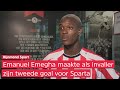 Sparta-spits Emegha heeft zijn eerste goal van dit seizoen binnen: 'Gewoon positief blijven denken'
