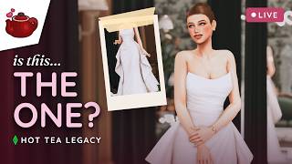 Finding my sim's dream wedding dress!👰‍♀️ | Hot Tea Legacy Challenge