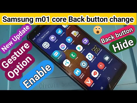 Samsung galaxy m01 core back button change // swipe up gesture enable
