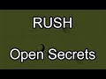 RUSH - Open Secrets (Lyric Video)