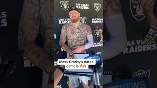 @raiders Maxx Crosby's tattoo game is 🔥🔥