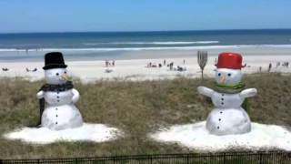 preview picture of video 'Snow in Jacksonville Beach, FL'