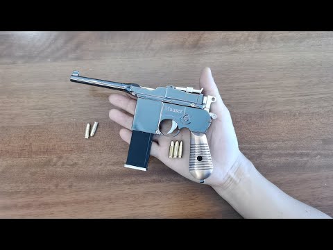 Mini Mauser Toy Gun with Bullets Unboxing 2022 - Miniature Shell Ejection Pistol
