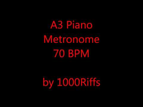 A3 Piano Metronome 70 BPM - Beats Per Minute