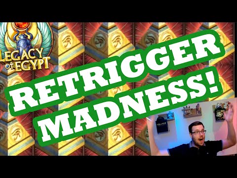 Retrigger Egypt City! Legacy of Egypt big win!