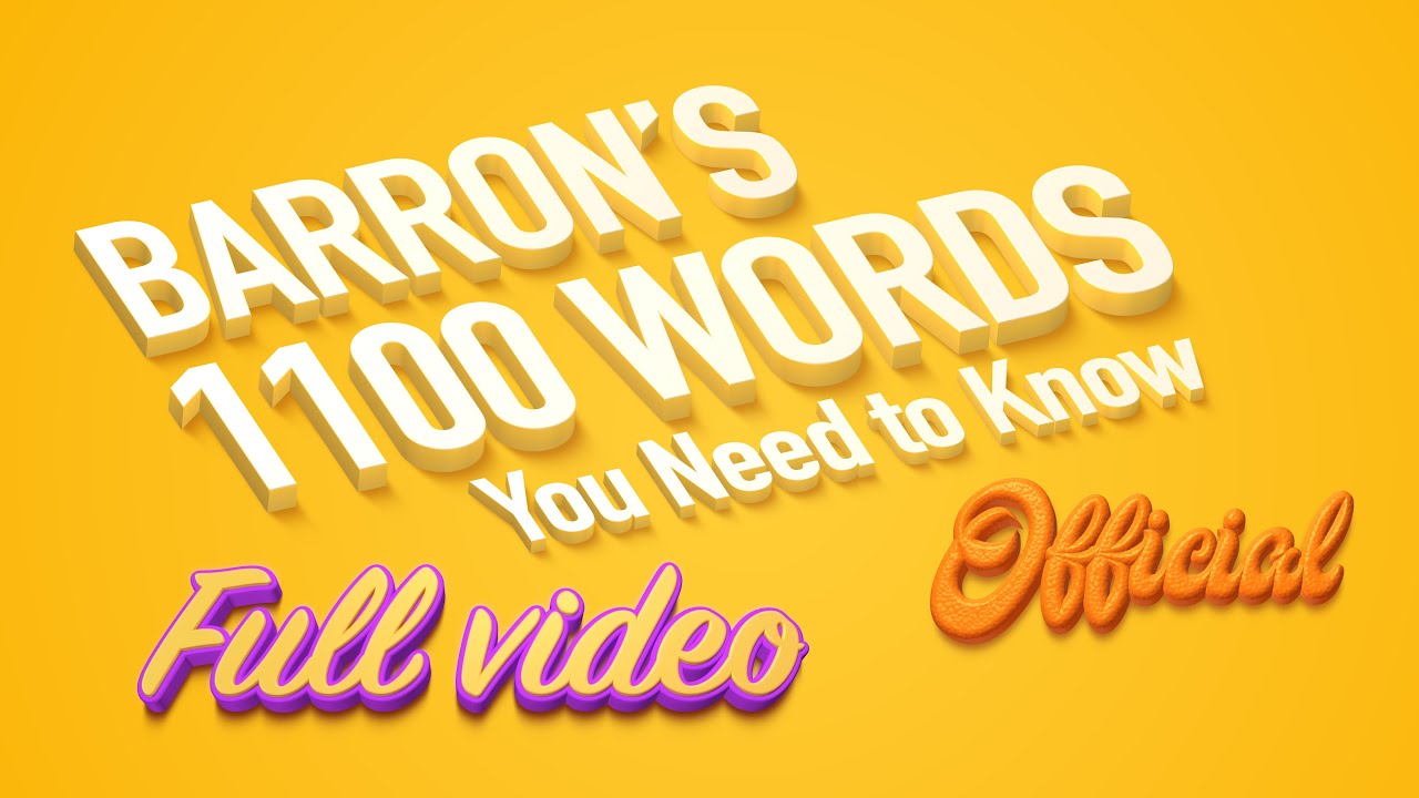 Barron's 1100 words you need to know | Official