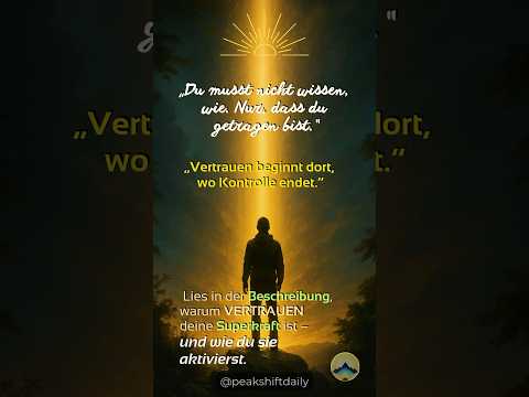 „Du musst es nicht wissen – du darfst dich führen lassen.“