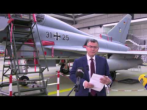 Pressestatement Dr. Florian Herrmann beim Taktische Luftwaffengeschwader 74 in Neuburg a.d. Donau
