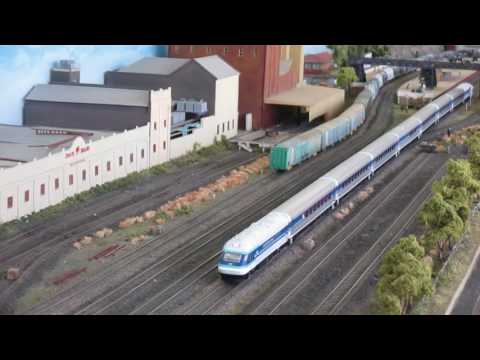 CountryLink XPT passing Arnotts factory.