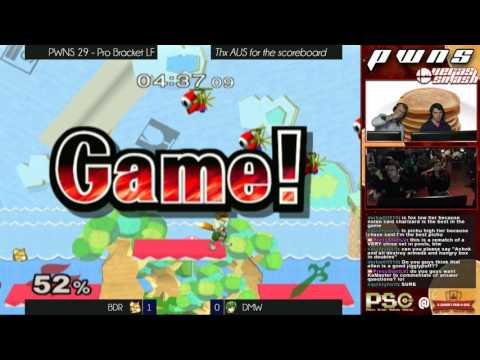 PWNS 29 - Melee - Pro - LF - BDR (Fox) vs DMW (Marth)
