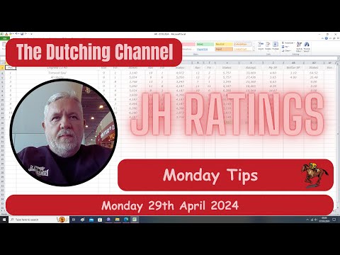 The Dutching Channel - Horse Racing - Excel - 29.04.2024 - 4 UK Meetings Tips and Selections