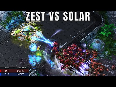 2-Base Carrier Again???!!!? EPIC LATEGAME FIGHTS Zest vs. Solar PvZ bo5