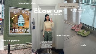 THAT GIRL SUMMER GLOW UP 🌸🥥 new hair & nails, grade reveal, Yesstyle skincare haul, goals