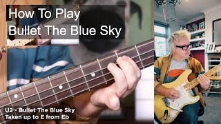 'Bullet The Blue Sky' U2 Guitar & Bass Lesson