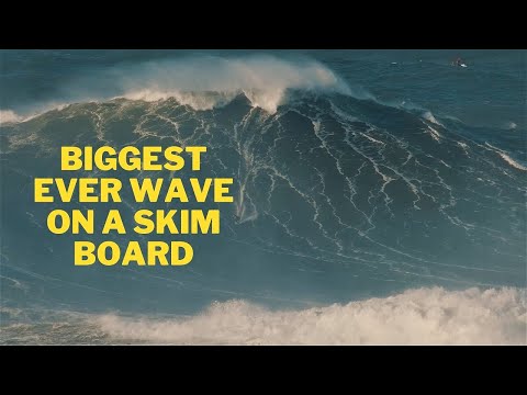 Lucas Fink Rides Biggest Ever Wave on a Skim Board | Nazare December 8 2021