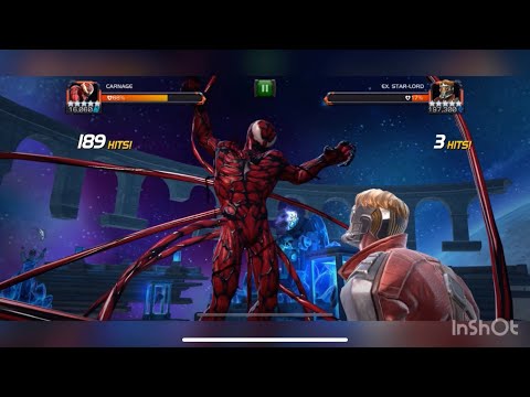 5 Star Rank 5 Carnage Maxed out gameplay! LOL star lord take down Marvel contest of champions