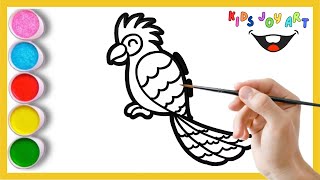Let's Draw a Cute Parrot! 🦜 Easy Step-by-Step Drawing Tutorial for Kids & toddlers