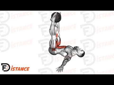 Exercice Relevé de jambe allongée avec medecine ball