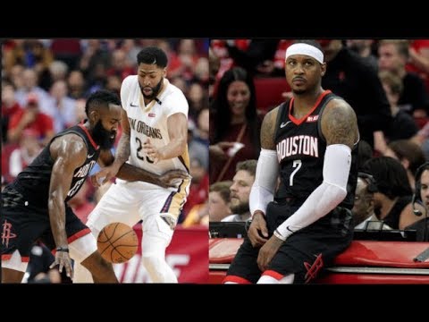 Houston Rockets vs New Orleans Pelicans - Rockets Struggle In Carmelo Anthony's Debut AD GOES DUMB!