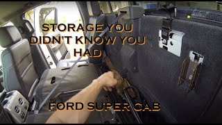 Easily Access Hidden Storage - Ford Crew Cab Trucks