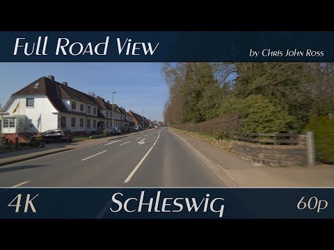 Schleswig, Germany: Kattenhunder Weg - 4K (UHD/2160p/60p) - Autofahrt - Car Ride Video