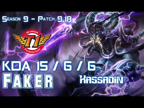 SKT T1 Faker KASSADIN vs CAMILLE Mid - Patch 9.18 KR Ranked