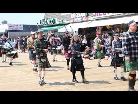 Sandpipers Pipes and Drum Team at Doo Dah Parade OCNJ2018