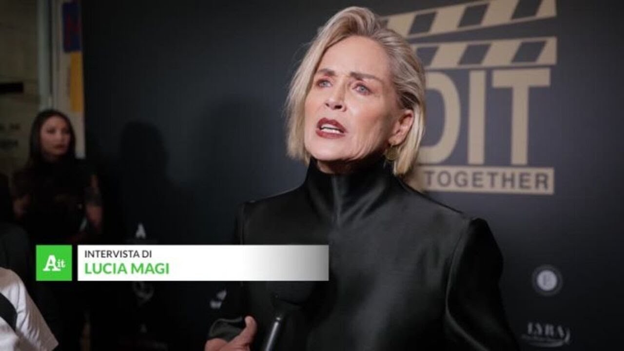 Sharon Stone sul tappeto rosso del gala 'We Do It Together'