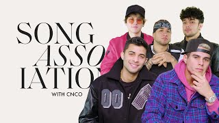 CNCO Sings Mamita, Camilo, and Billie Eilish in a Game of Song Association | ELLE