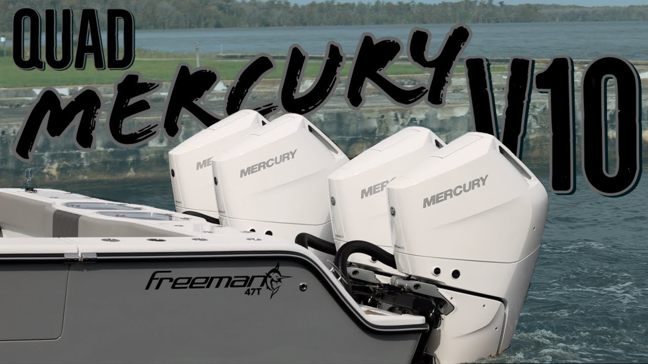 How FAST do the MercuryMarine V10's push this Freeman 47'?