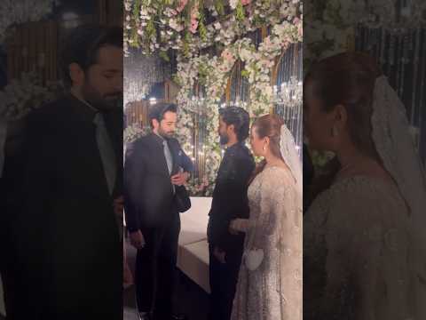 Rabeeca Khan and Hussain Tareen with Danish Taimoor #rabeecakhan #ytshorts #wedding