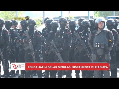 POLDA JATIM GELAR SIMULASI SISPAMKOTA DI MADURA