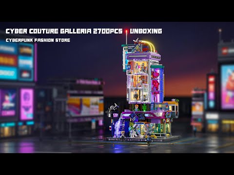 Vidéo Lumibricks Cyberpunk Neoncity 17007 : Galerie Cyber Couture