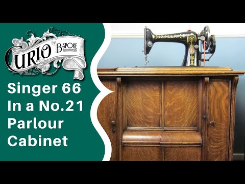 Singer 66 Lotus in a Model 21 Parlour Cabinet