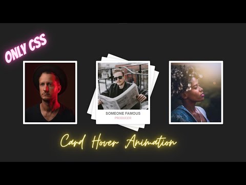 CREATE CARD HOVER ANIMATION | CSS | HTML ONLY | ANIMATION CSS.