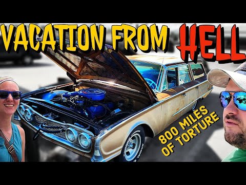 800 Miles in DEATHTRAP Ford Station Wagon! Will It Drive to the Beach?