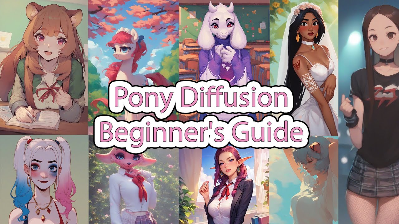 Pony Diffusion Beginner's Guide to Create anthro, feral, humanoids, Pony, Cartoon & Anime Character