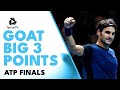 GOAT Points Between Federer, Nadal & Djokovic At The ATP Finals